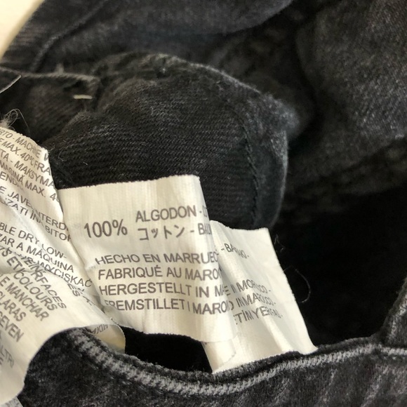 Zara Black Denim Overalls Sz XS - Picture 10 of 12